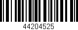 Código de barras (EAN, GTIN, SKU, ISBN): '44204525'