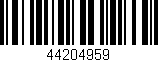 Código de barras (EAN, GTIN, SKU, ISBN): '44204959'