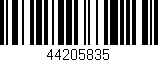 Código de barras (EAN, GTIN, SKU, ISBN): '44205835'