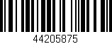 Código de barras (EAN, GTIN, SKU, ISBN): '44205875'