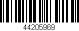 Código de barras (EAN, GTIN, SKU, ISBN): '44205969'