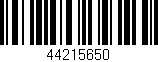 Código de barras (EAN, GTIN, SKU, ISBN): '44215650'