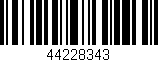 Código de barras (EAN, GTIN, SKU, ISBN): '44228343'