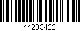 Código de barras (EAN, GTIN, SKU, ISBN): '44233422'