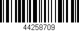 Código de barras (EAN, GTIN, SKU, ISBN): '44258709'