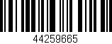 Código de barras (EAN, GTIN, SKU, ISBN): '44259665'