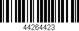 Código de barras (EAN, GTIN, SKU, ISBN): '44264423'