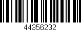 Código de barras (EAN, GTIN, SKU, ISBN): '44356232'
