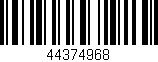 Código de barras (EAN, GTIN, SKU, ISBN): '44374968'