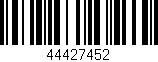 Código de barras (EAN, GTIN, SKU, ISBN): '44427452'