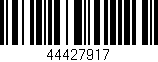 Código de barras (EAN, GTIN, SKU, ISBN): '44427917'