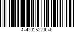 Código de barras (EAN, GTIN, SKU, ISBN): '4443925320048'