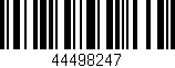 Código de barras (EAN, GTIN, SKU, ISBN): '44498247'