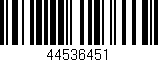Código de barras (EAN, GTIN, SKU, ISBN): '44536451'