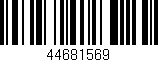 Código de barras (EAN, GTIN, SKU, ISBN): '44681569'