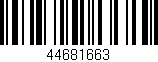 Código de barras (EAN, GTIN, SKU, ISBN): '44681663'