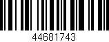 Código de barras (EAN, GTIN, SKU, ISBN): '44681743'