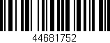 Código de barras (EAN, GTIN, SKU, ISBN): '44681752'