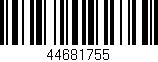 Código de barras (EAN, GTIN, SKU, ISBN): '44681755'
