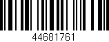 Código de barras (EAN, GTIN, SKU, ISBN): '44681761'