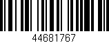 Código de barras (EAN, GTIN, SKU, ISBN): '44681767'