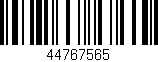 Código de barras (EAN, GTIN, SKU, ISBN): '44767565'