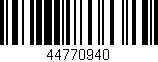 Código de barras (EAN, GTIN, SKU, ISBN): '44770940'