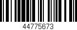 Código de barras (EAN, GTIN, SKU, ISBN): '44775673'