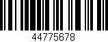 Código de barras (EAN, GTIN, SKU, ISBN): '44775678'