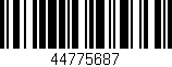 Código de barras (EAN, GTIN, SKU, ISBN): '44775687'