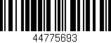 Código de barras (EAN, GTIN, SKU, ISBN): '44775693'