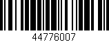 Código de barras (EAN, GTIN, SKU, ISBN): '44776007'
