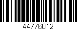 Código de barras (EAN, GTIN, SKU, ISBN): '44776012'