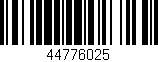 Código de barras (EAN, GTIN, SKU, ISBN): '44776025'