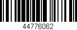 Código de barras (EAN, GTIN, SKU, ISBN): '44776062'