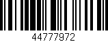 Código de barras (EAN, GTIN, SKU, ISBN): '44777972'