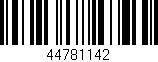 Código de barras (EAN, GTIN, SKU, ISBN): '44781142'