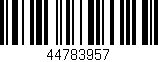 Código de barras (EAN, GTIN, SKU, ISBN): '44783957'
