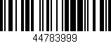 Código de barras (EAN, GTIN, SKU, ISBN): '44783999'