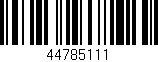 Código de barras (EAN, GTIN, SKU, ISBN): '44785111'