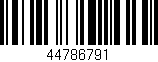 Código de barras (EAN, GTIN, SKU, ISBN): '44786791'