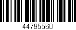 Código de barras (EAN, GTIN, SKU, ISBN): '44795560'