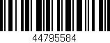 Código de barras (EAN, GTIN, SKU, ISBN): '44795584'