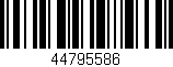 Código de barras (EAN, GTIN, SKU, ISBN): '44795586'