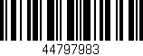 Código de barras (EAN, GTIN, SKU, ISBN): '44797983'