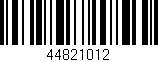 Código de barras (EAN, GTIN, SKU, ISBN): '44821012'