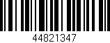 Código de barras (EAN, GTIN, SKU, ISBN): '44821347'