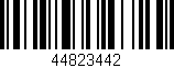 Código de barras (EAN, GTIN, SKU, ISBN): '44823442'