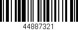 Código de barras (EAN, GTIN, SKU, ISBN): '44887321'