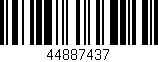 Código de barras (EAN, GTIN, SKU, ISBN): '44887437'